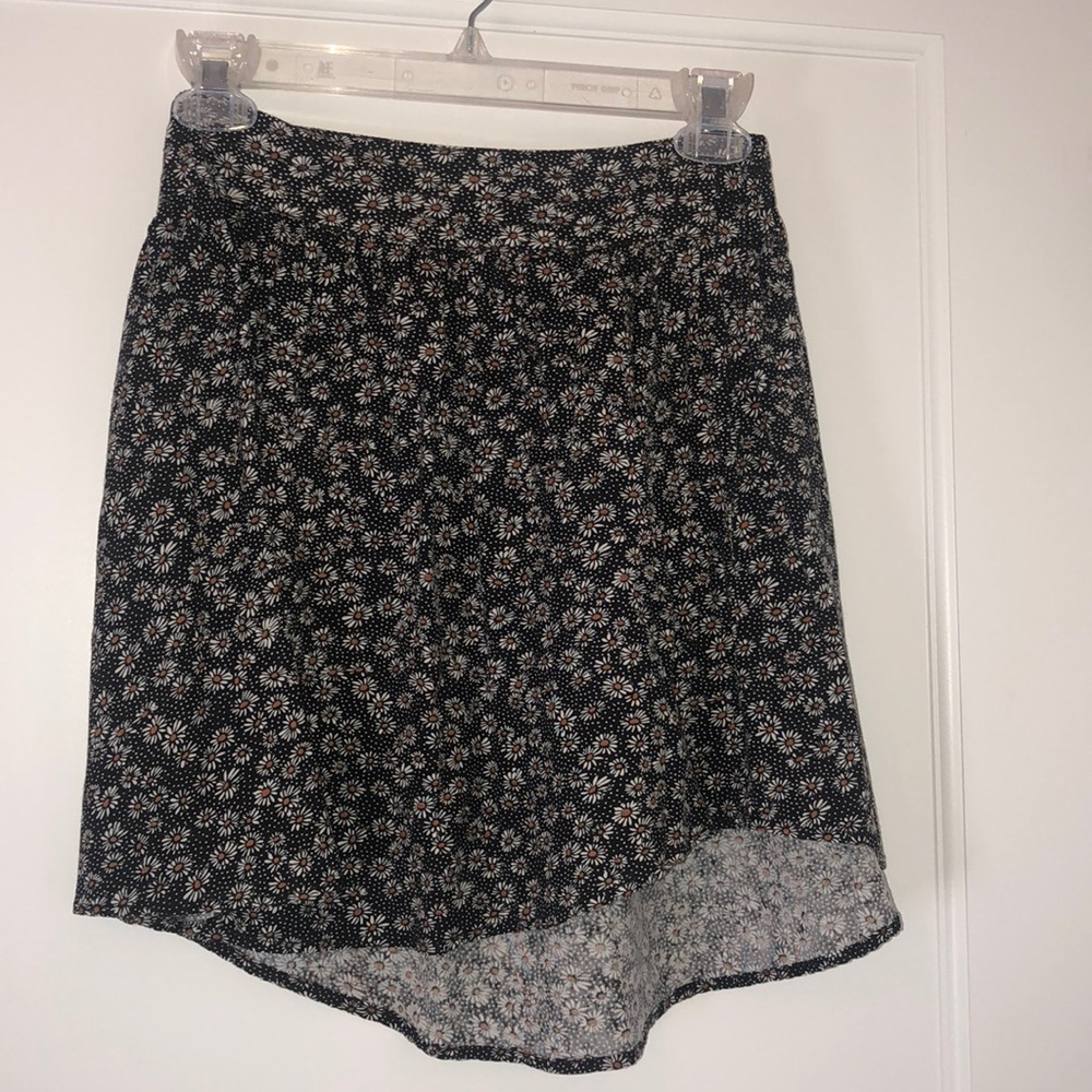 Sunflower floral print skirt